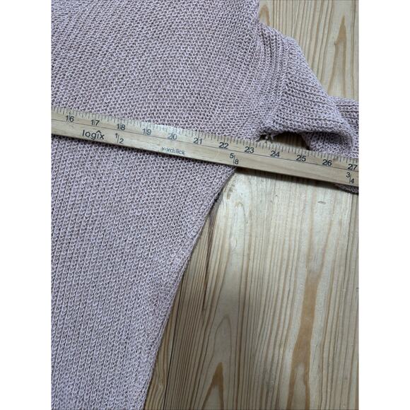 Express Marled Shimmer Pink Chunky Knit Dolman Sleeve Sweater Tunic Size XS - Picture 4 of 7